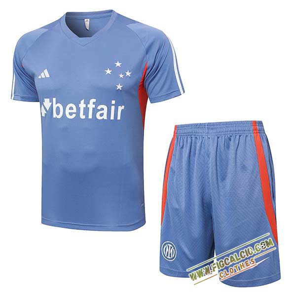 Kit Maglia Allenamento Cruzeiro Grigio/Arancia 2024/2025