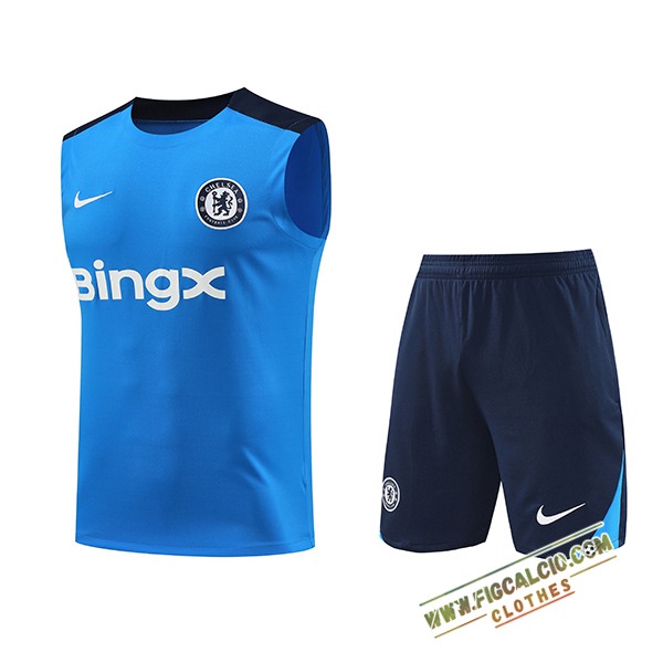 Kit Canotta Allenamento FC Chelsea Blu 2024/2025 -02