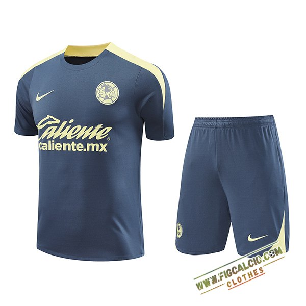 Kit Maglia Allenamento Club America Grigio/Giallo 2024/2025