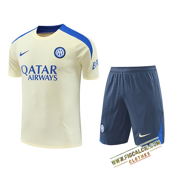 Kit Maglia Allenamento Inter Milan Giallo/Blu 2024/2025