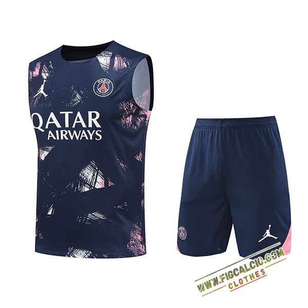 Kit Canotta Allenamento PSG Blu 2024/2025
