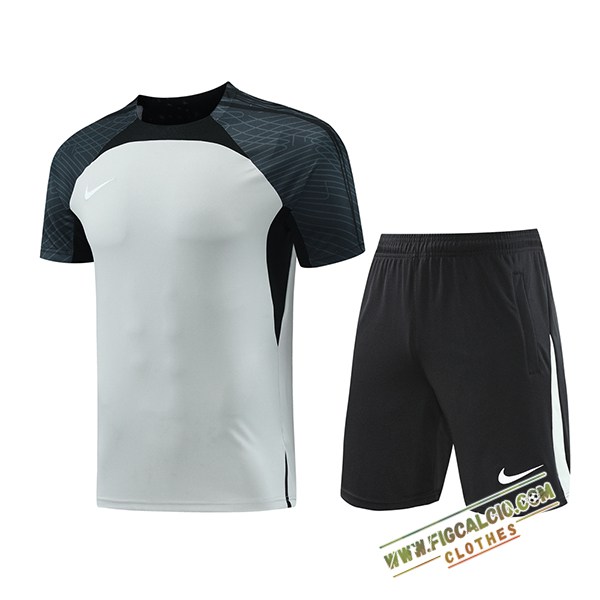 Kit Maglia Allenamento Nike Grigio/Nero 2024/2025