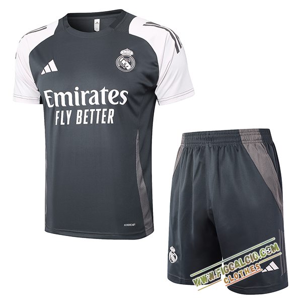 Kit Maglia Allenamento Real Madrid Grigio 2024/2025