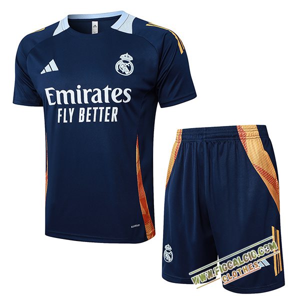 Kit Maglia Allenamento Real Madrid Blu Reale 2025/2026
