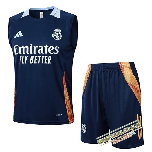 Kit Canotta Allenamento Real Madrid Blu Reale 2025/2026