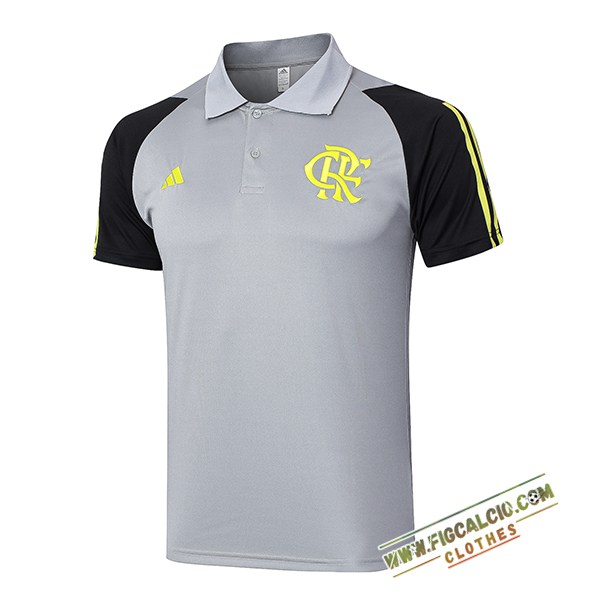 Maglia Polo Flamengo Grigio/Giallo/Nero 2024/2025