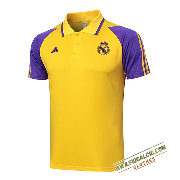 Maglia Polo Real Madrid Giallo/Viola 2024/2025
