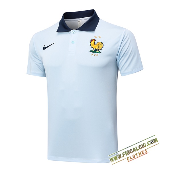 Maglia Polo Francia Azzurro 2024/2025