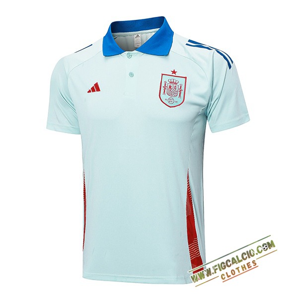 Maglia Polo Spagna Azzurro 2024/2025
