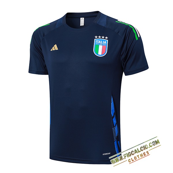 Maglia Allenamento Italia Blu Reale 2024/2025