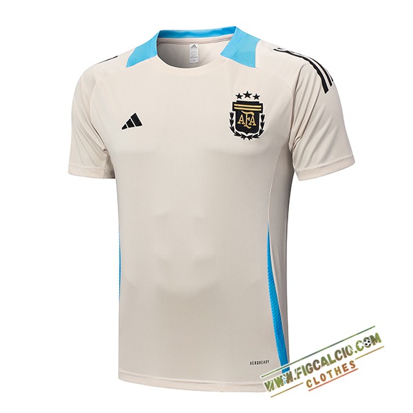 Maglia Allenamento Argentina Beige/Blu 2024/2025