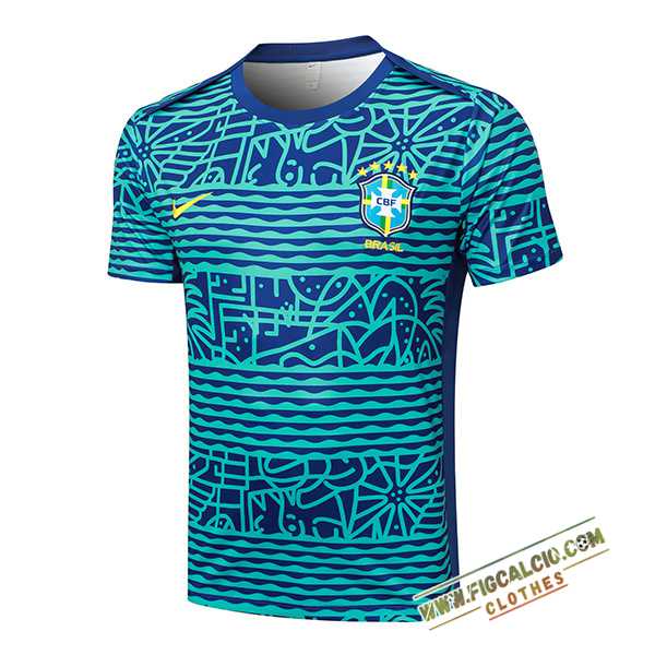 Maglia Allenamento Brasile Blu/Verde 2024/2025 -03