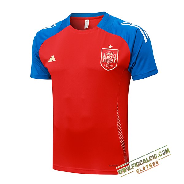 Maglia Allenamento Spagna Rosso/Blu 2024/2025 -03