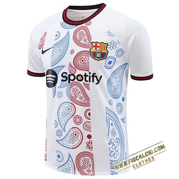 Maglia Allenamento FC Barcellona Bianco/Rosso/Blu 2024/2025