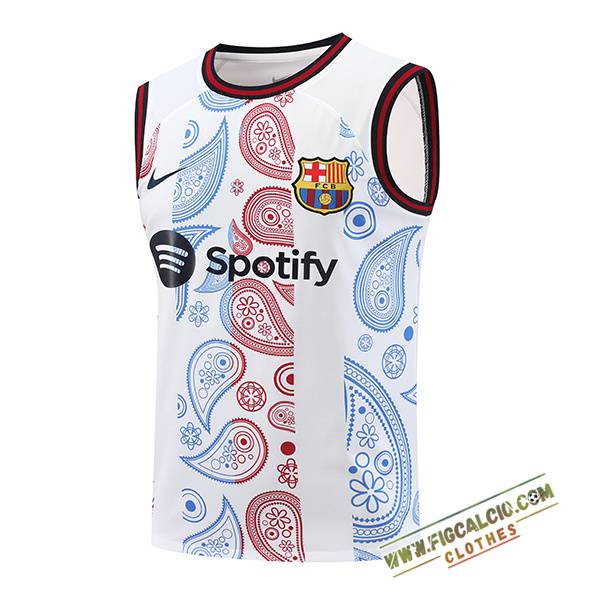 Canotta Allenamento FC Barcellona Bianco/Rosso/Blu 2024/2025