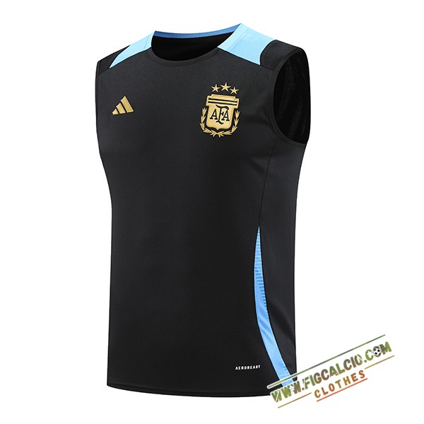 Canotta Allenamento Argentina Nero/Blu 2024/2025