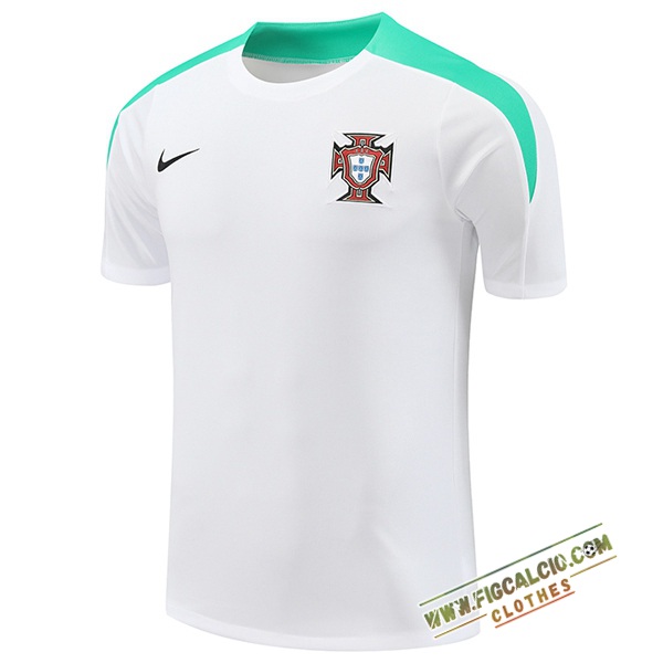 Maglia Allenamento Portogallo Bianco/Verde 2024/2025