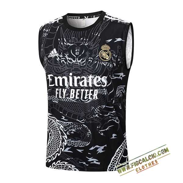Canotta Allenamento Real Madrid Nero/Bianco 2024/2025
