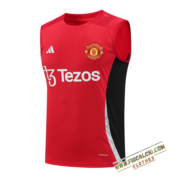 Canotta Allenamento Manchester United Rosso/Nero 2024/2025 -02