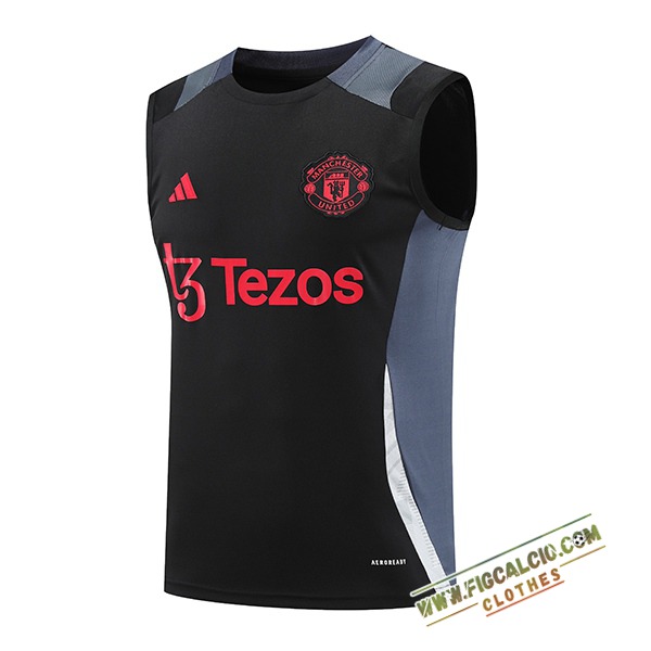 Canotta Allenamento Manchester United Nero/Grigio 2024/2025