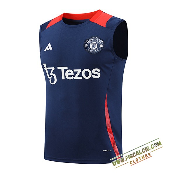 Canotta Allenamento Manchester United Blu Scuro 2024/2025