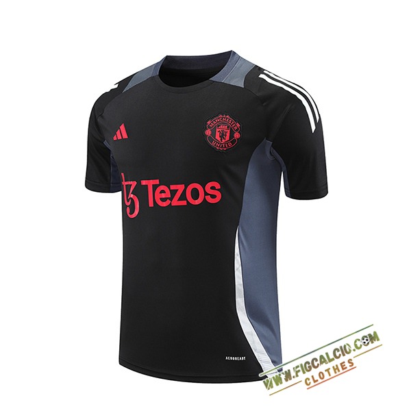 Maglia Allenamento Manchester United Nero/Grigio 2024/2025