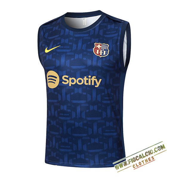 Canotta Allenamento FC Barcellona Blu Reale 2024/2025