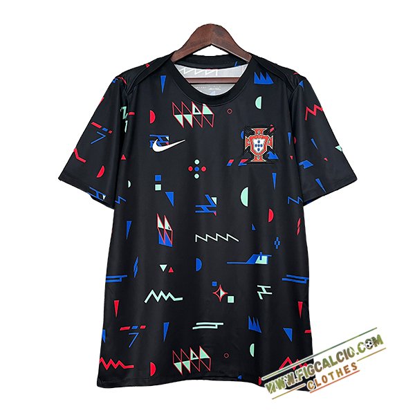 Maglia Allenamento Portogallo Nero 2024/2025 -04
