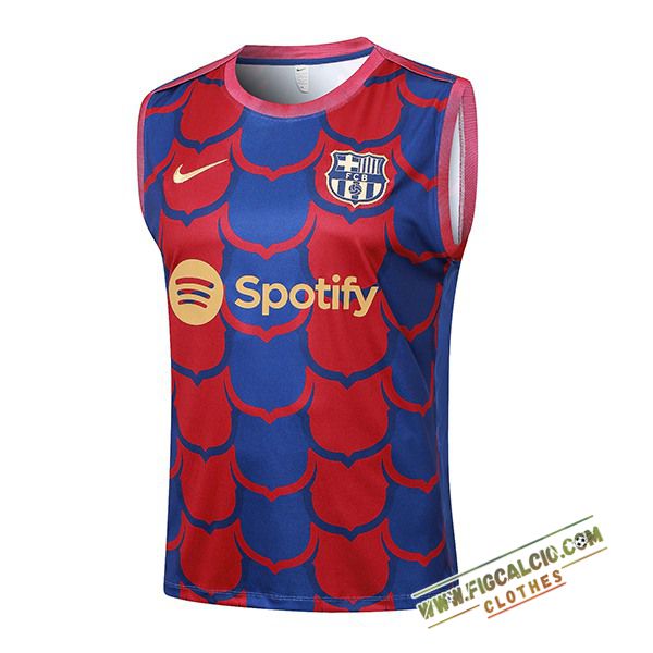 Canotta Allenamento FC Barcellona Rosso/Blu 2024/2025
