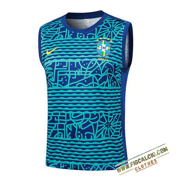 Canotta Allenamento Brasile Blu 2024/2025