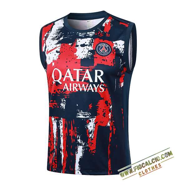 Canotta Allenamento PSG Rosso/Blu/Bianco 2024/2025