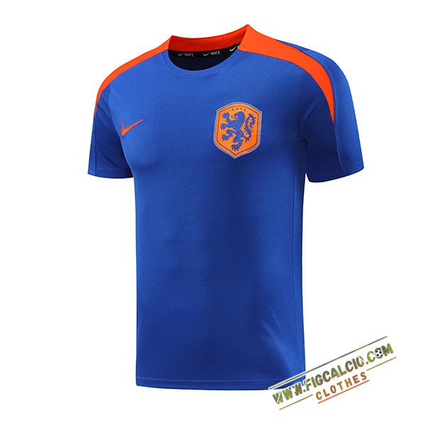Maglia Allenamento Paesi Bassi Blu/Arancia 2024/2025