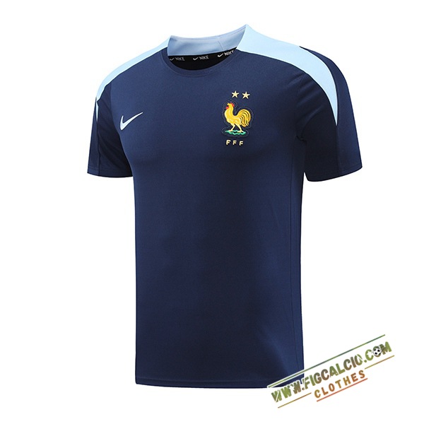 Maglia Allenamento Francia Blu Scuro 2024/2025 -02