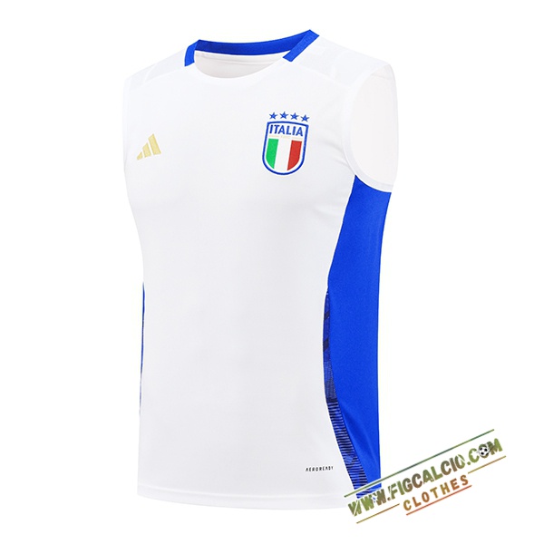 Canotta Allenamento Italia Bianco/Blu 2024/2025
