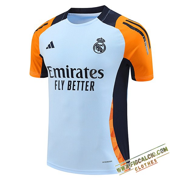 Maglia Allenamento Real Madrid Blu/Arancia 2024/2025