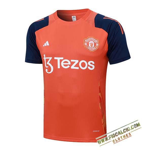 Maglia Allenamento Manchester United Arancia/Blu 2024/2025