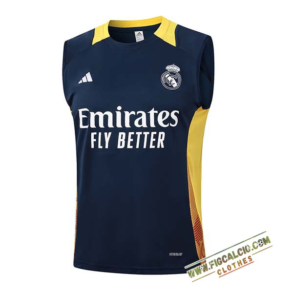 Canotta Allenamento Real Madrid Blu/Giallo 2024/2025