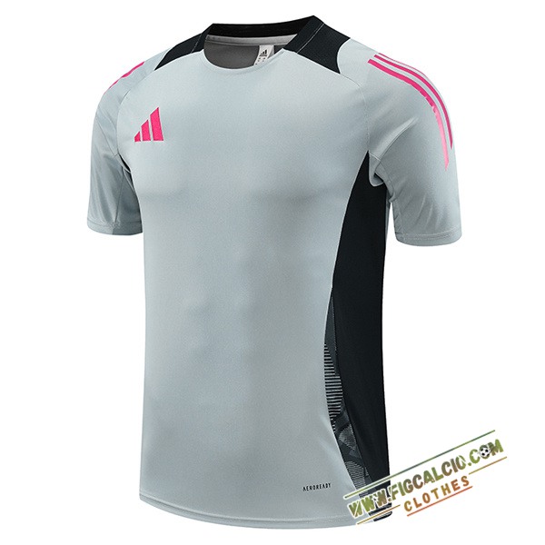 T Shirt Allenamento Adidas Grigio/Nero/Rosa 2024/2025