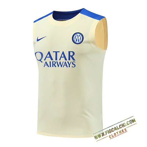 Canotta Allenamento Inter Milan Giallo/Blu 2024/2025