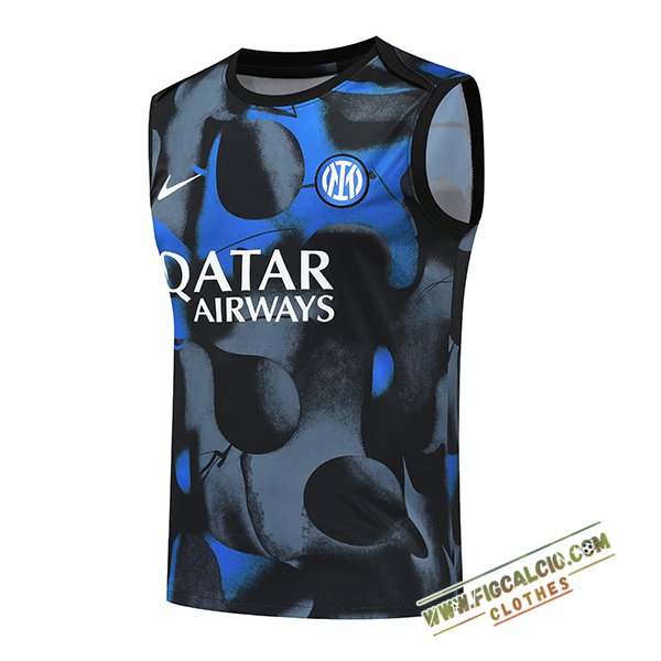 Canotta Allenamento Inter Milan Nero/Grigio/Blu 2024/2025