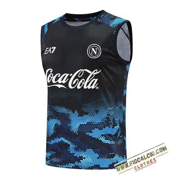 Canotta Allenamento SSC Napoli Nero/Blu 2024/2025