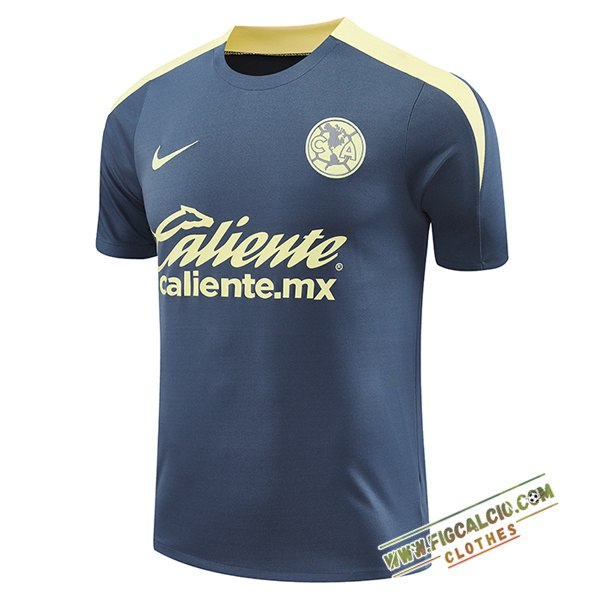 T Shirt Allenamento Club America Grigio/Giallo 2024/2025