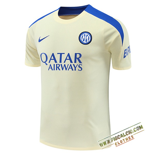 T Shirt Allenamento Inter Milan Giallo/Blu 2024/2025