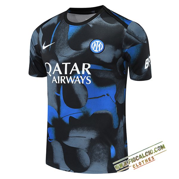 T Shirt Allenamento Inter Milan Nero/Grigio/Blu 2024/2025