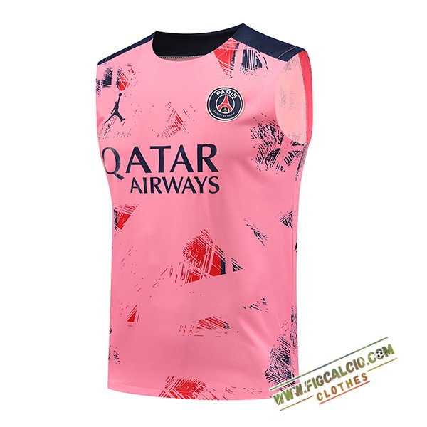 Canotta Allenamento PSG Rosa/Blu 2024/2025