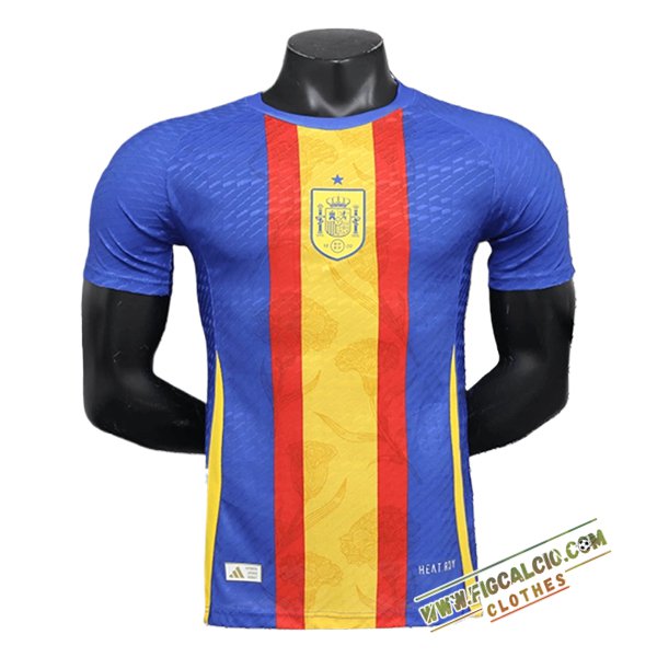 T Shirt Allenamento Spagna Blu/Giallo/Rosso 2024/2025