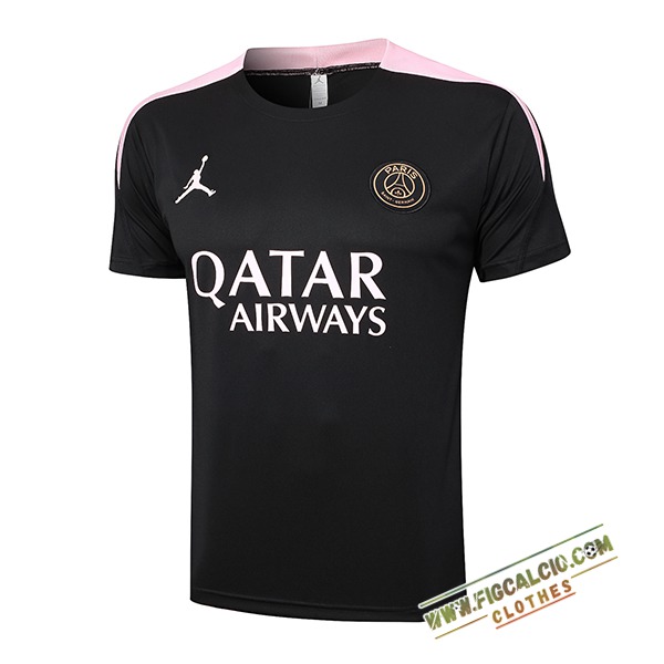 T Shirt Allenamento PSG Nero/Rosa 2024/2025