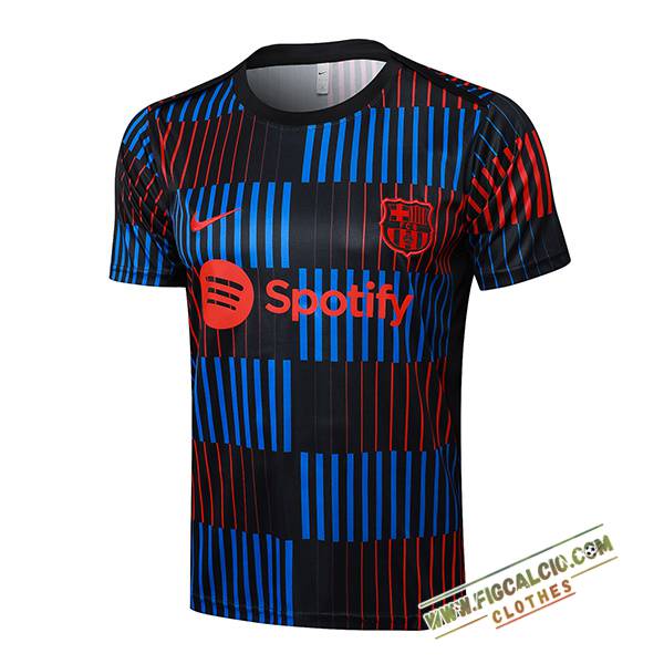 T Shirt Allenamento FC Barcellona Nero/Blu/Rosso 2024/2025 -03