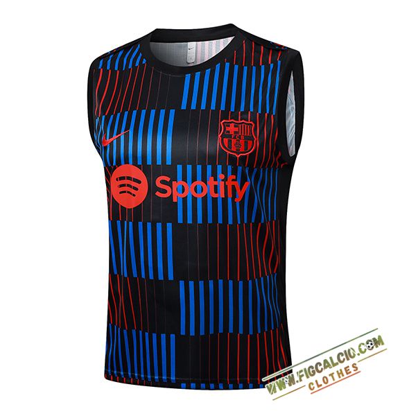 Canotta Allenamento FC Barcellona Nero/Blu/Rosso 2024/2025