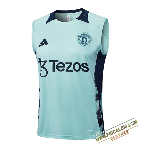 Canotta Allenamento Manchester United Verde/Blu 2025/2026